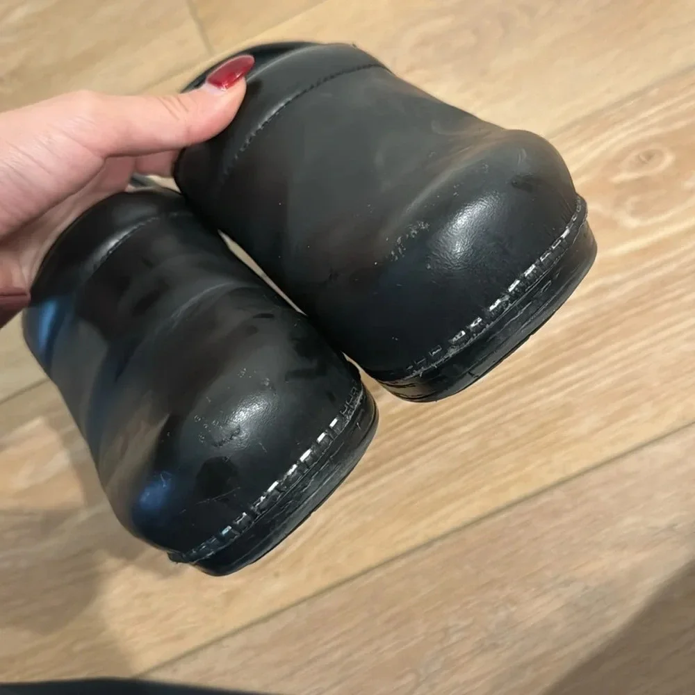 Dansko Professional Black Cabrio leather clogs women size 40 - Picture 9 of 10